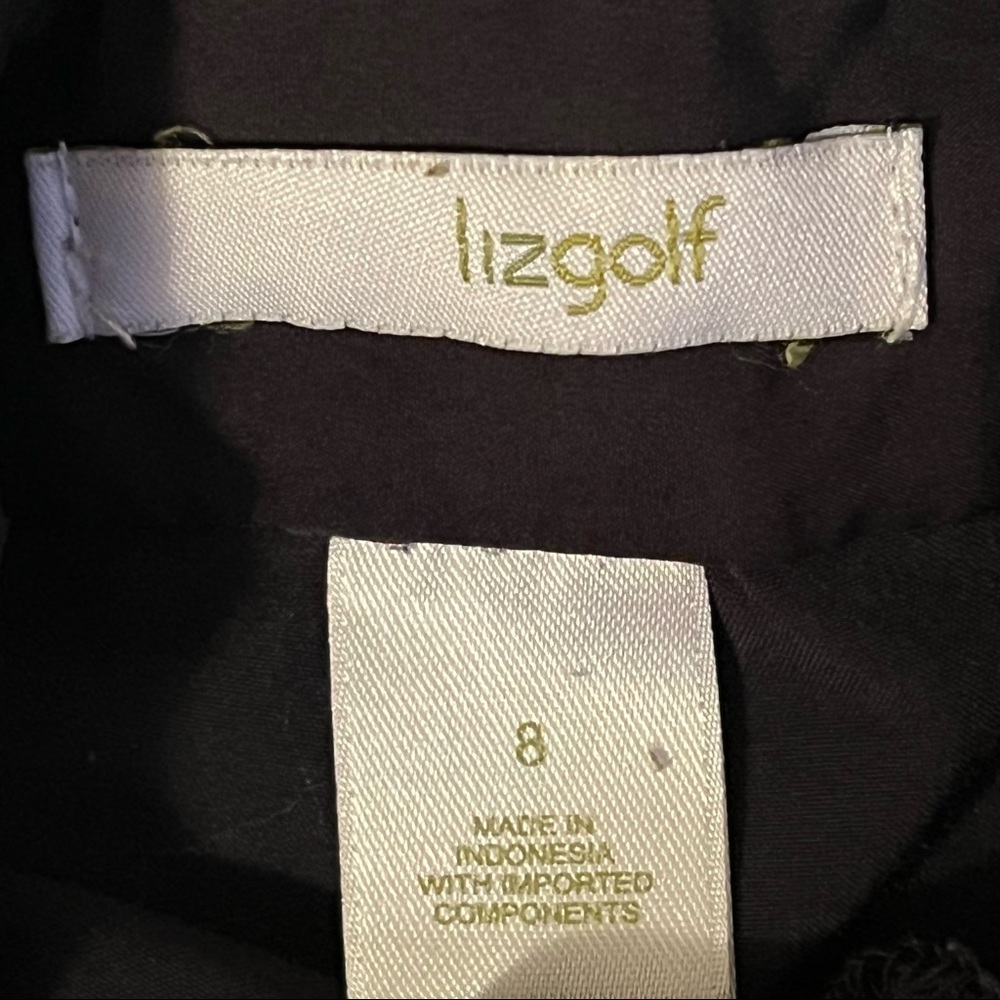 Lizgolf Womens Golf Skort Size 8 Black Activewear Side Zip - Picture 2 of 16